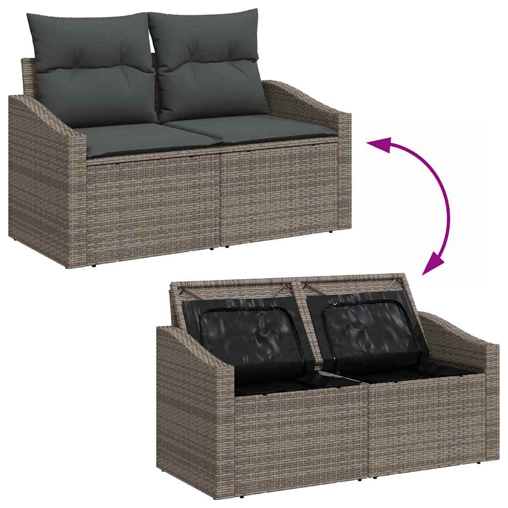 Set sofe s jastukom s pohranom 5 pcs Siva poliratan