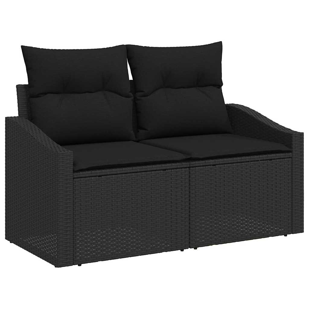 Set sofe s jastukom s pohranom 5 pcs Crna poliratan