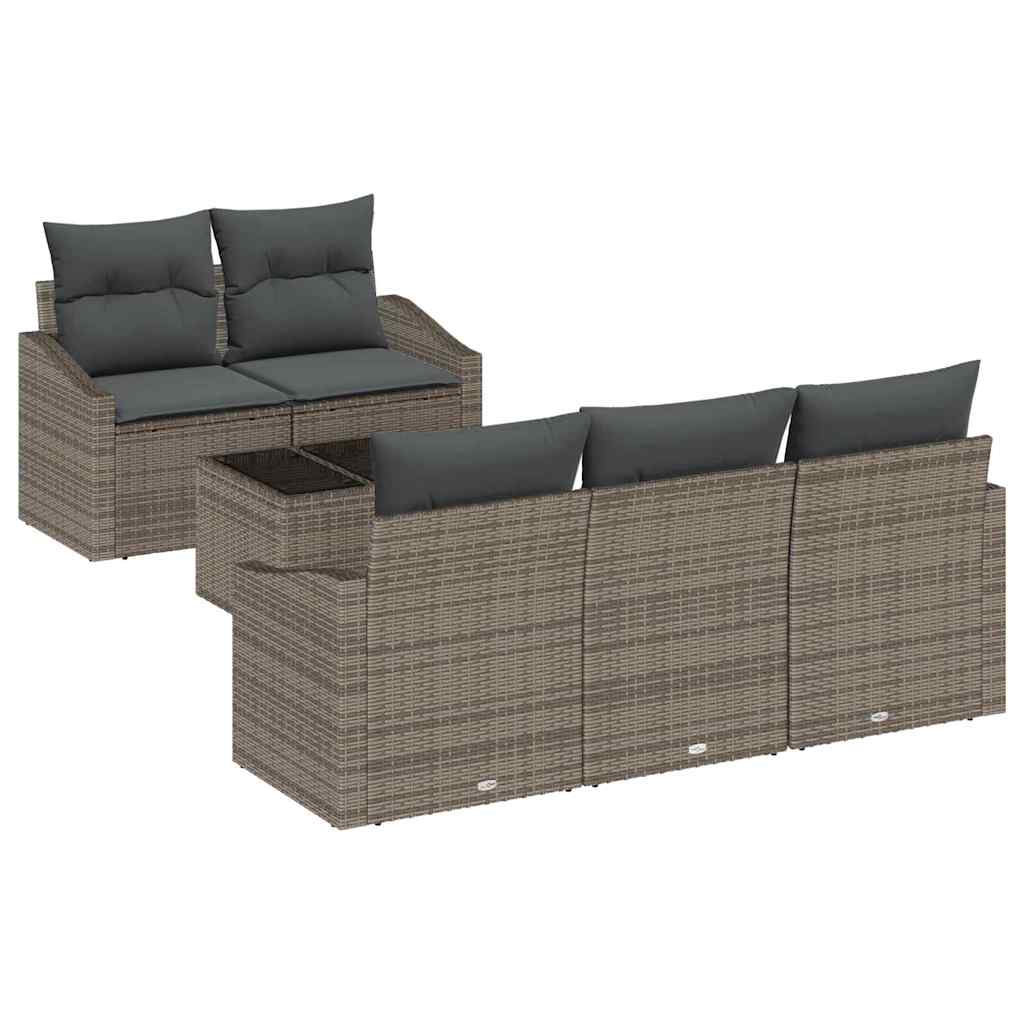 Set sofe s jastukom s pohranom 6 pcs Siva poliratan