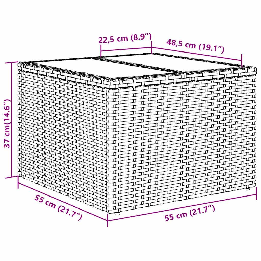 Set sofe s jastukom s pohranom 6 pcs Bež i siva poliratan