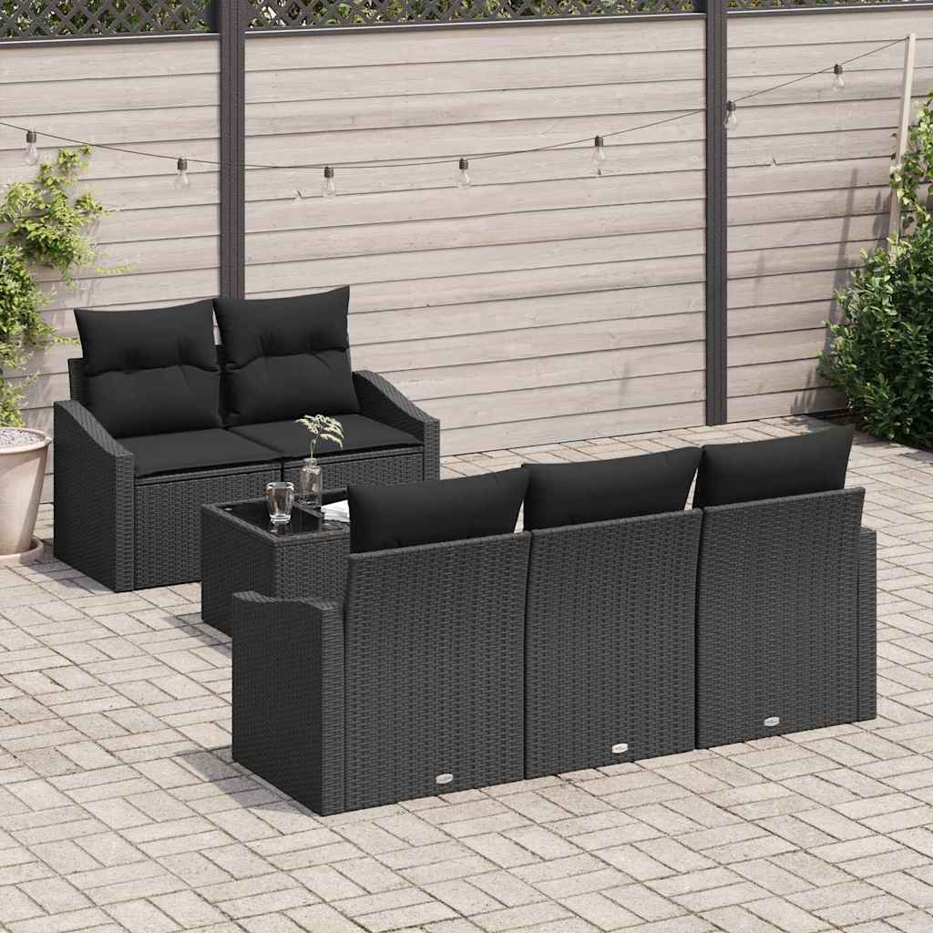 Set sofe 6 kom. Crna poliratan 55 x 55 x 37 cm