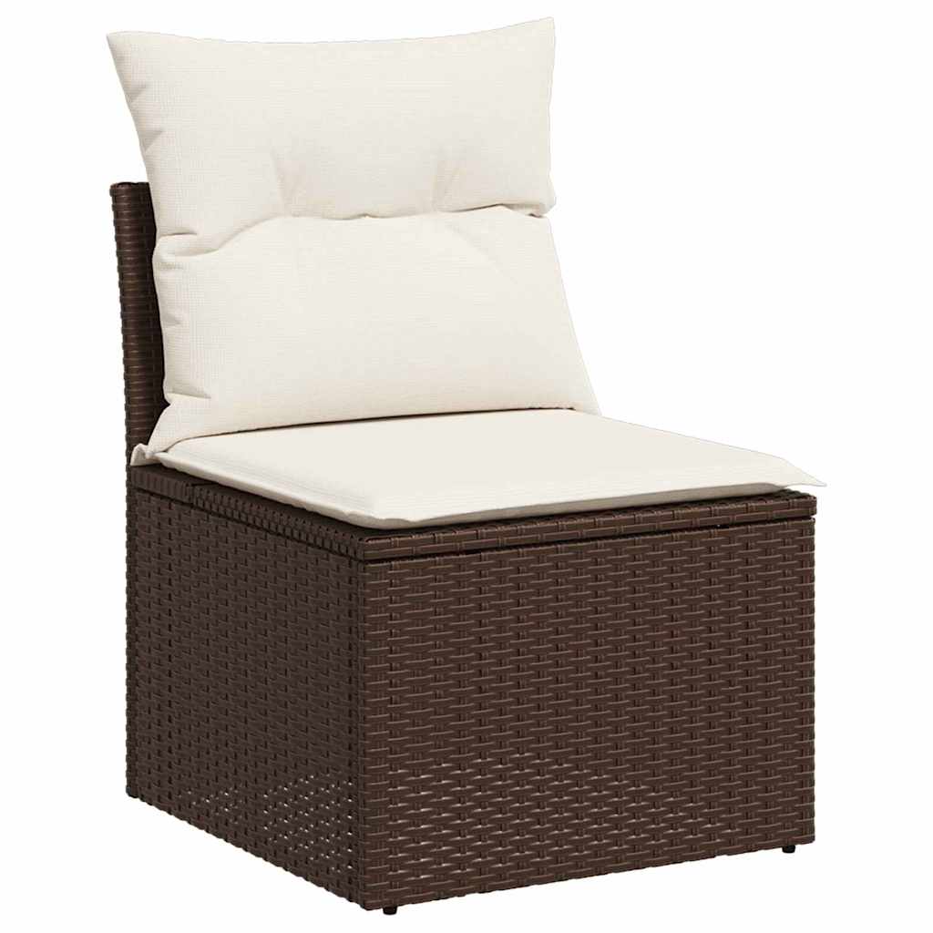 Sjedeća garnitura za vrt 7 pcs Smeđa 234 x 122,5 x 85 cm