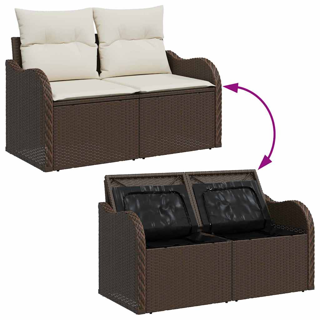 Sjedeća garnitura za vrt 7 pcs Smeđa 234 x 122,5 x 85 cm
