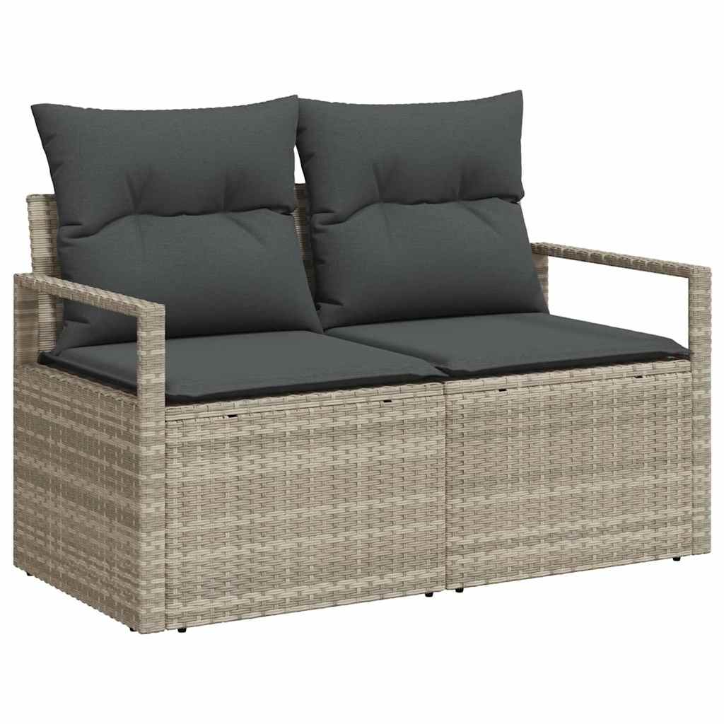 Sjedeća garnitura za vrt 5 pcs Svijetlo siva Poli ratan