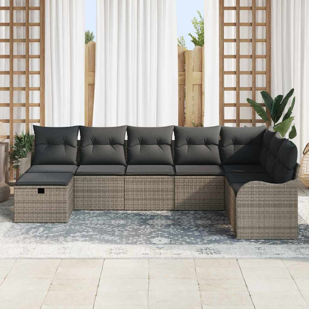 Set sofe s jastukom s pohranom 8 pcs Siva poliratan
