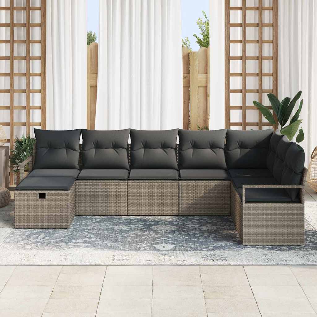 Set sofe s jastukom s pohranom 8 pcs Siva poliratan