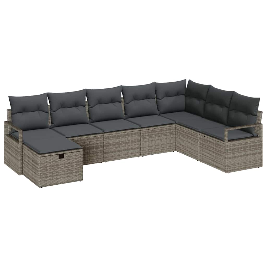 Set sofe s jastukom s pohranom 8 pcs Siva poliratan