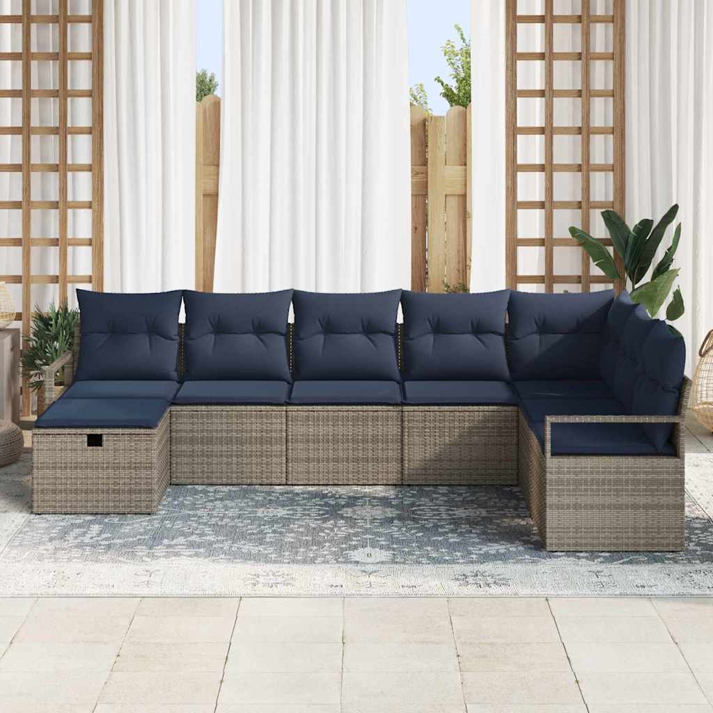 Set sofe s jastukom s pohranom 8 pcs Siva poliratan