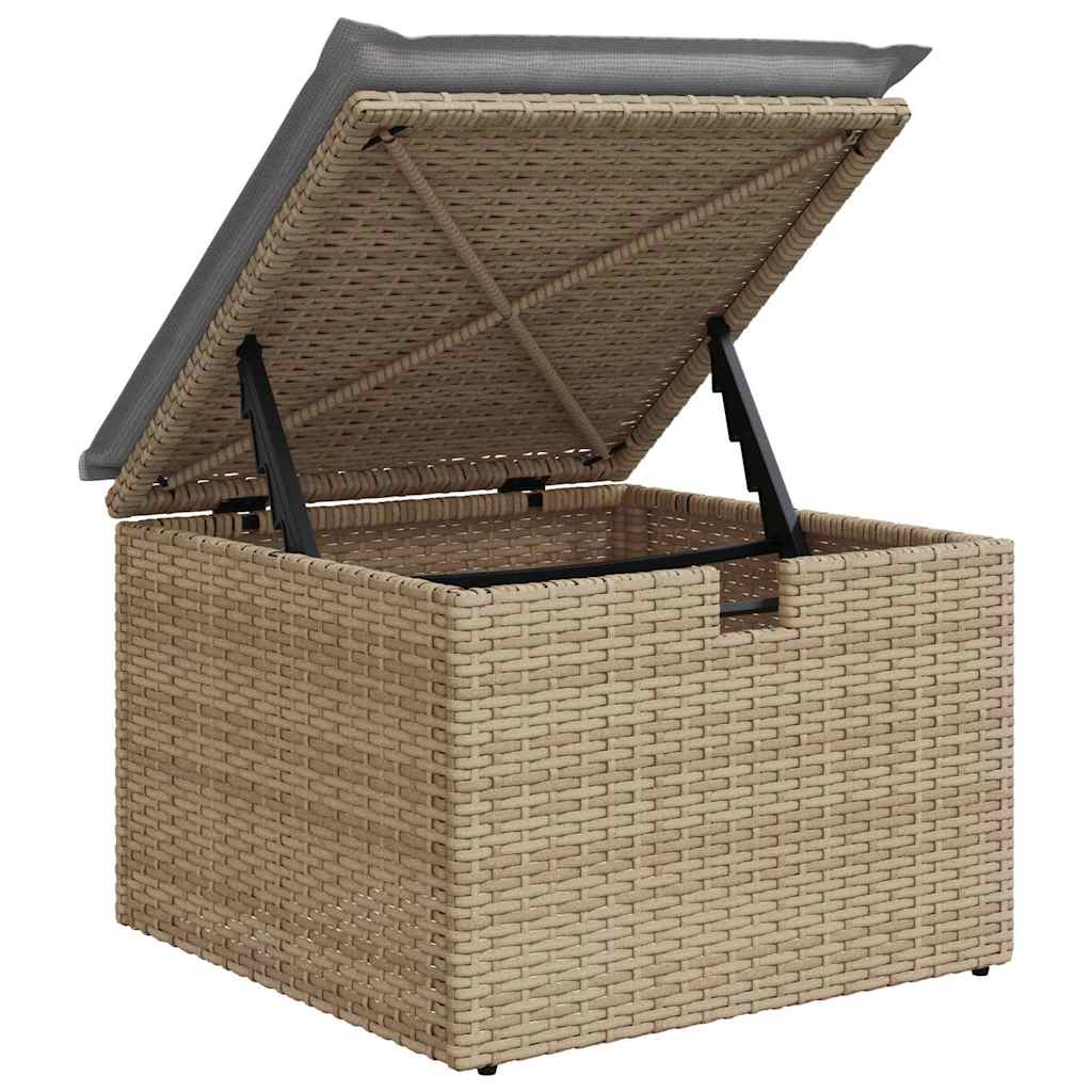 Set sofe s jastukom s pohranom 4 pcs Bež poliratan