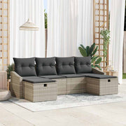 Sjedeća garnitura za vrt 6 kom. poliratan Crna 233 x 117 x 85 cm