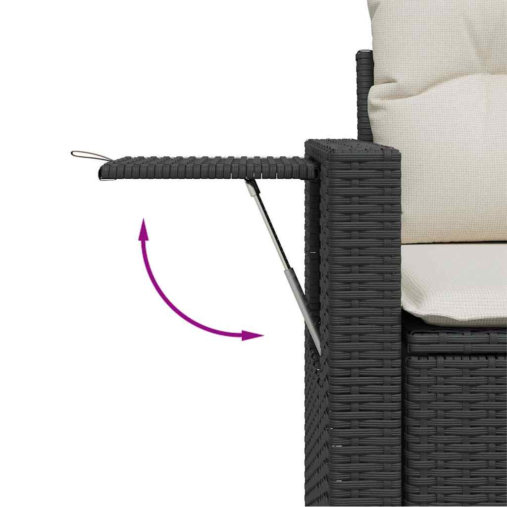 Sjedeća garnitura za vrt 12 pcs Crna poliratan