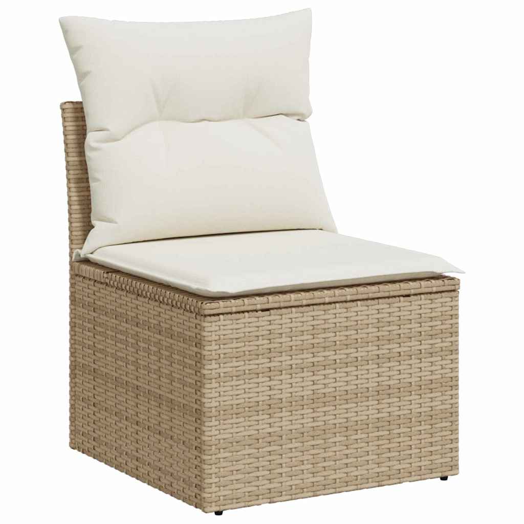 Sjedeća garnitura za vrt s jastukom 10 pcs bež i krem