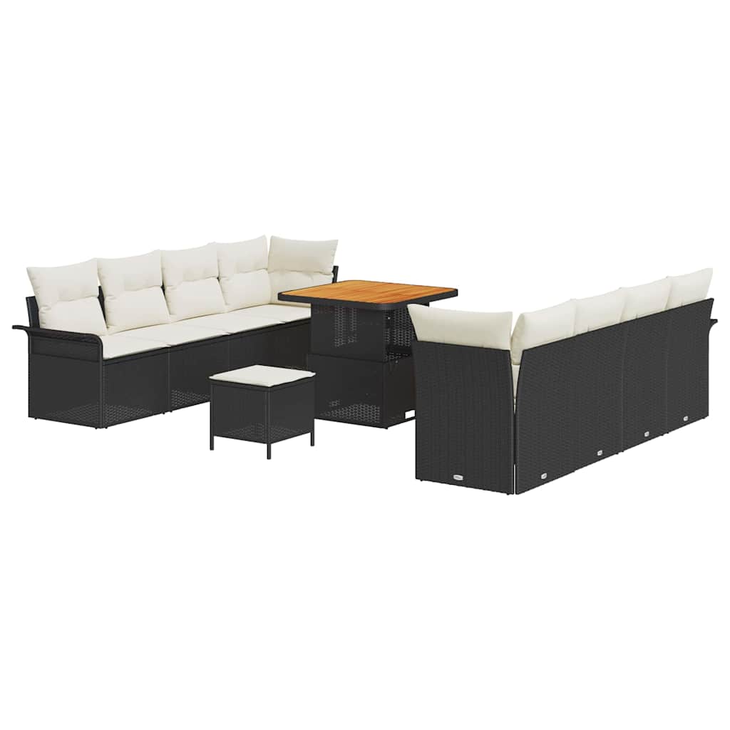 Sjedeća garnitura za vrt Crna i Krema 80 x 80 x 71 cm