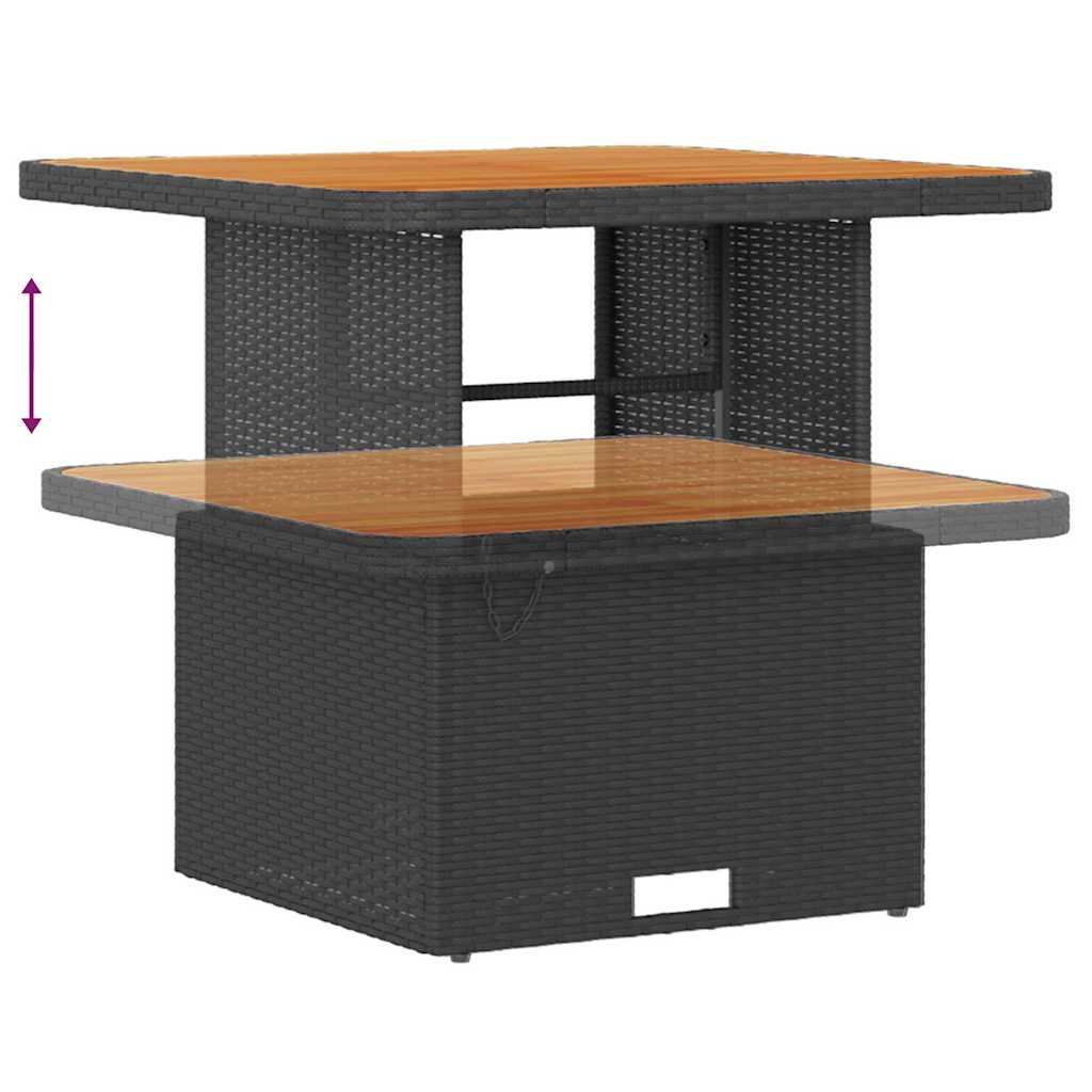 Sjedeća garnitura za vrt Crna i Krema 80 x 80 x 71 cm