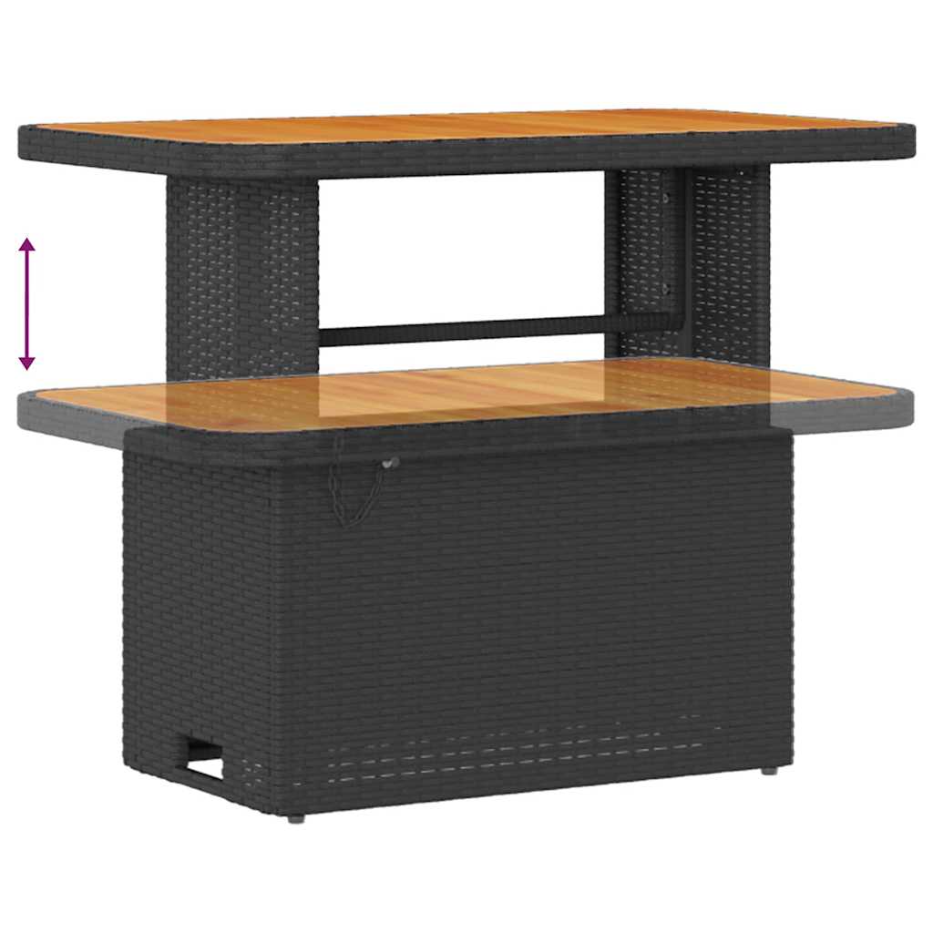 Sjedeća garnitura za vrt Crna i Krema 90 x 55 x 71 cm