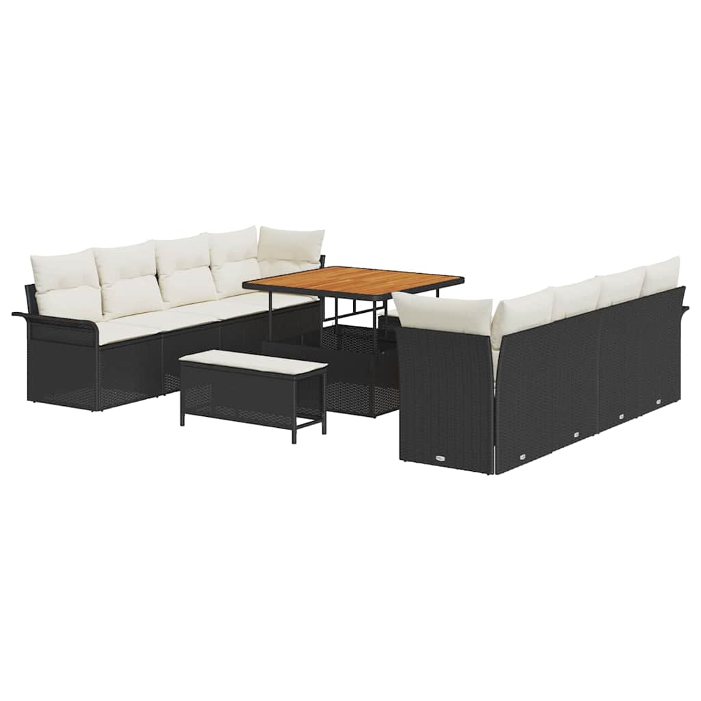 Sjedeća garnitura za vrt Crna i Krema 100 x 100 x 71 cm