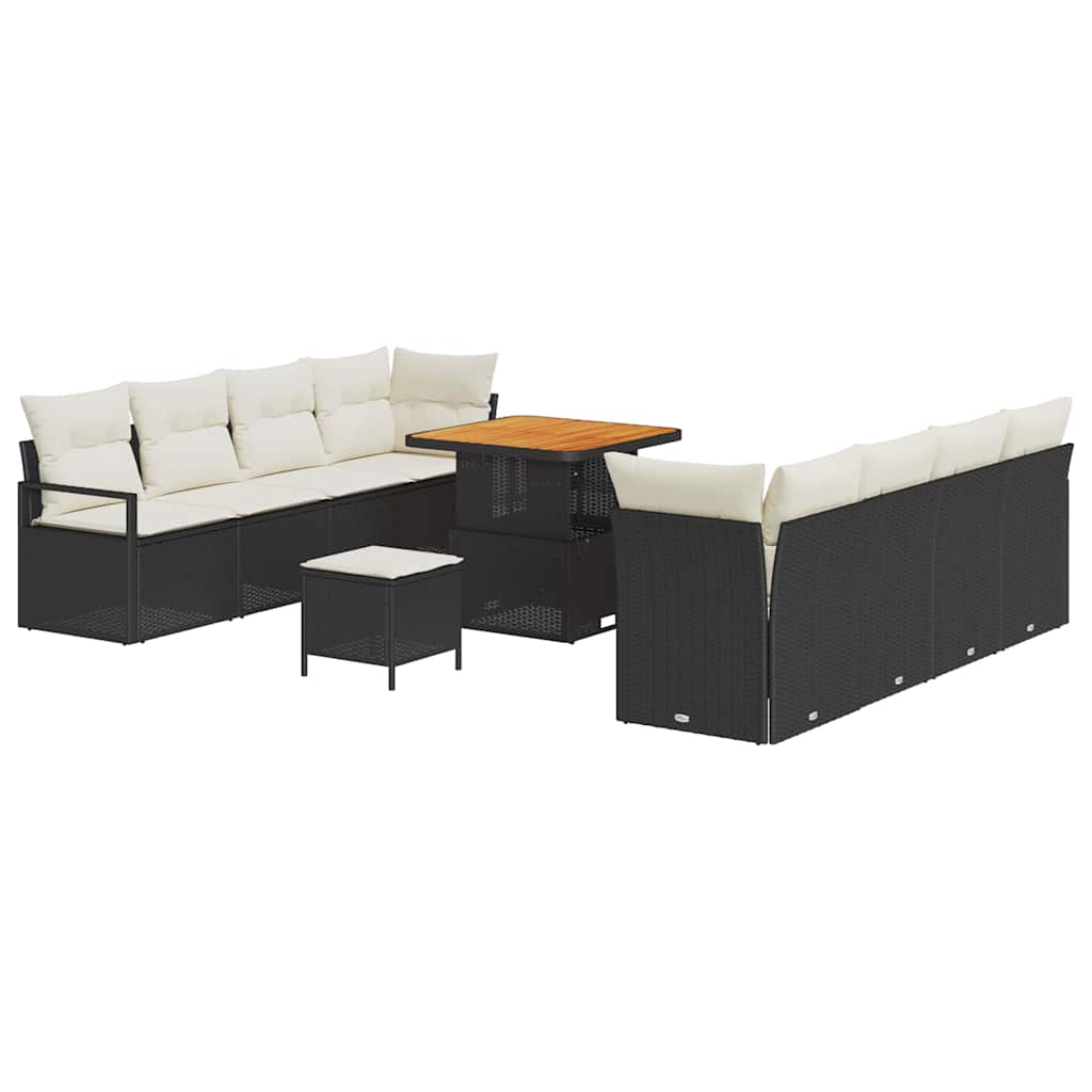 Sjedeća garnitura za vrt Crna i Krema 80 x 80 x 71 cm
