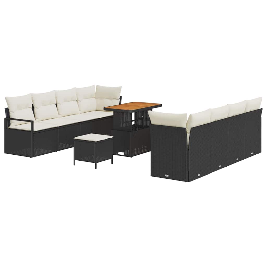 Sjedeća garnitura za vrt Crna i Krema 90 x 55 x 71 cm