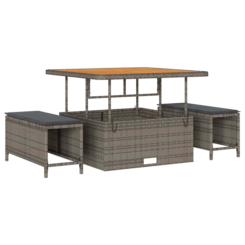 Sjedeća garnitura za vrt s jastukom Siva 100 x 100 x 71 cm