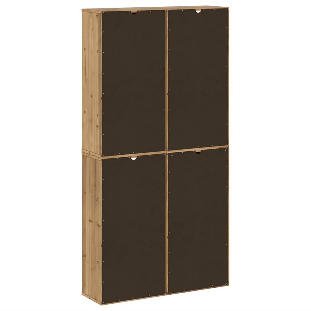 Bočni ormarići 4 kom ODDA 40x24x79 cm puno drvo bor
