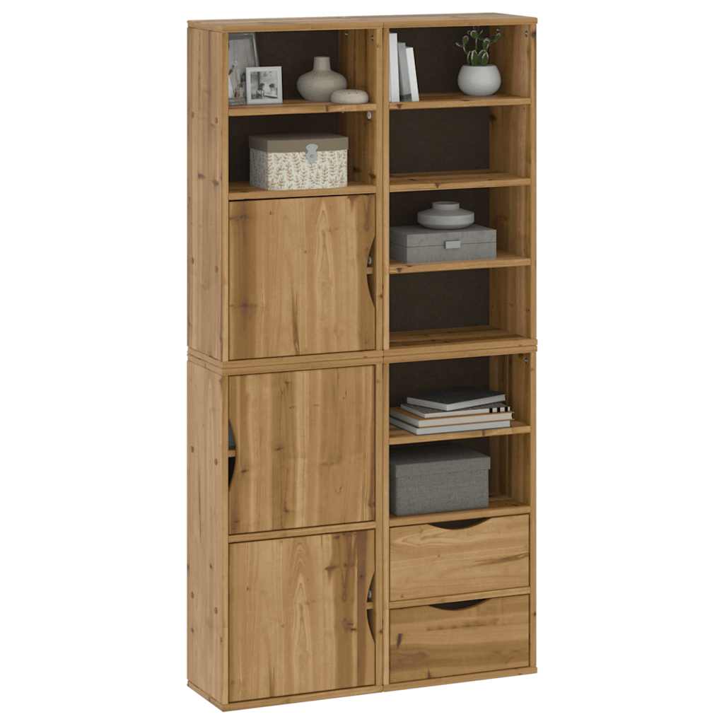 Bočni ormarići 4 kom ODDA 40x24x79 cm puno drvo bor
