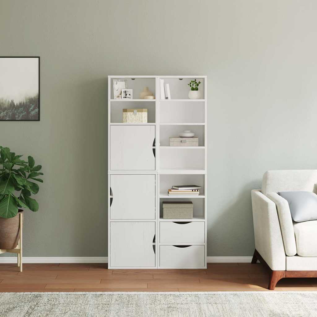 Bočni ormarići 4 kom ODDA bijeli 40x24x79 cm puno drvo bor