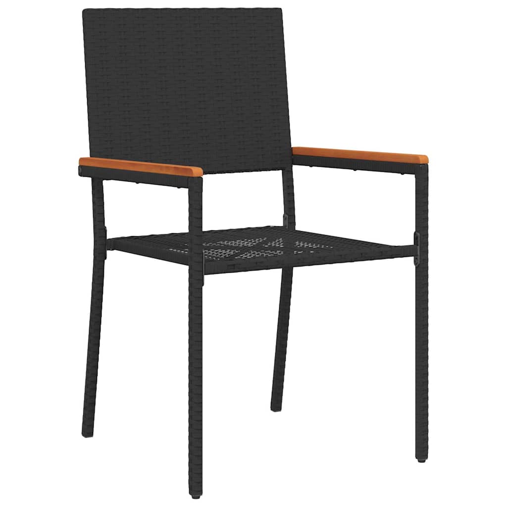 Vrtni set za objed 9 pcs Crna poliratan