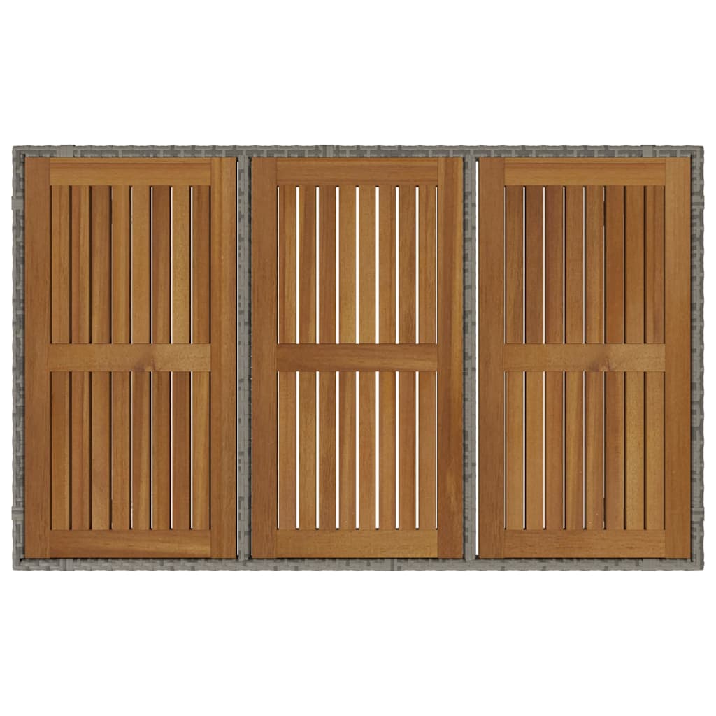 Vrtni set za objed 5 pcs Siva poliratan