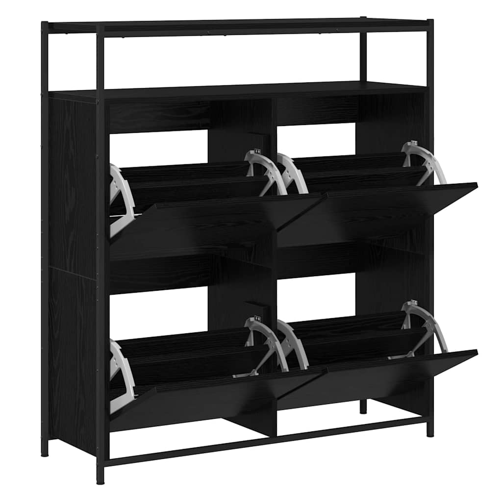 Ormar za cipele Crni hrast 100 x 34 x 112 cm Konstruirano drvo