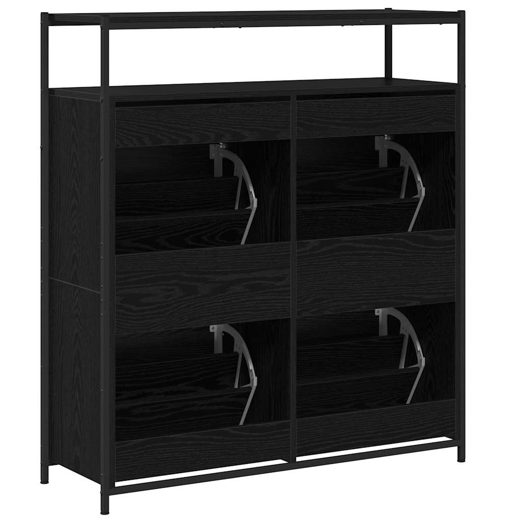 Ormar za cipele Crni hrast 100 x 34 x 112 cm Konstruirano drvo