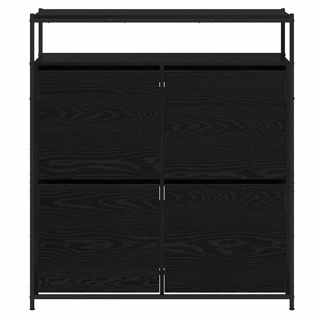 Ormar za cipele Crni hrast 100 x 34 x 112 cm Konstruirano drvo