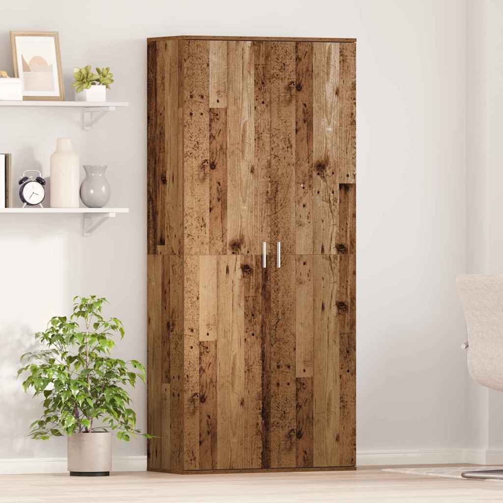 Visoki ormarić Staro drvo 80 x 35 x 180 cm Konstruirano drvo