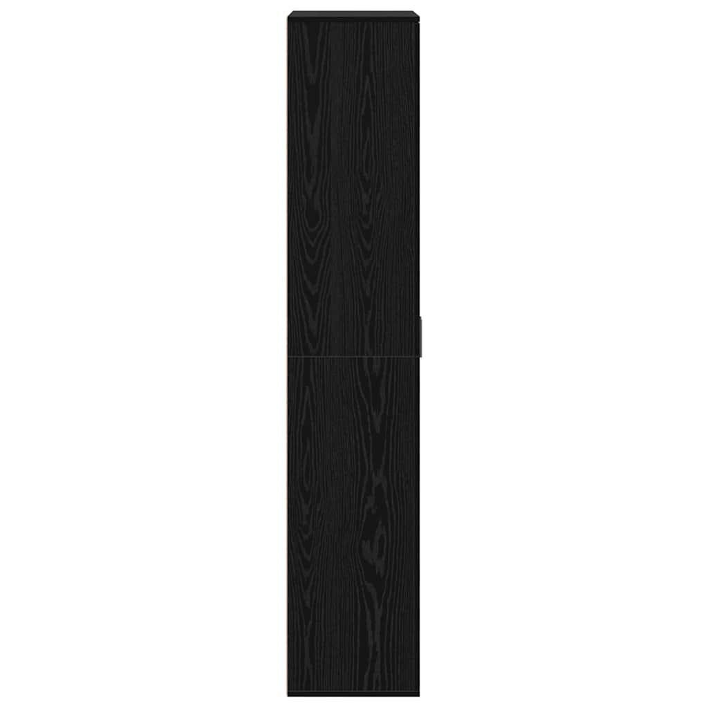 Visoki ormarić 80 x 35 x 180 cm Konstruirano drvo Crni hrast