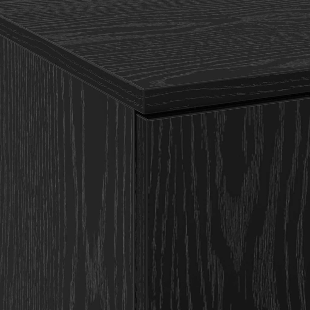 Visoka komoda Crni hrast 60 x 35 x 180 cm Konstruirano drvo