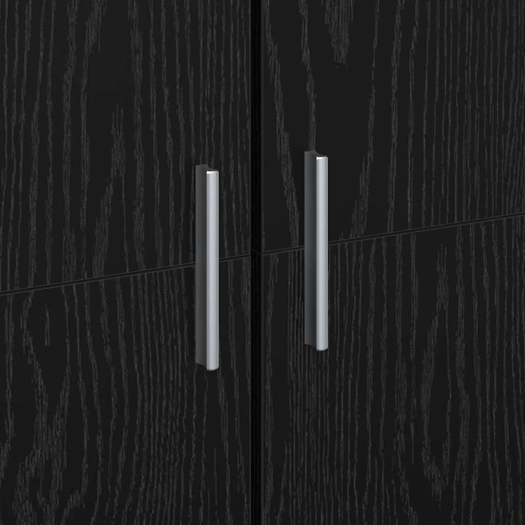 Visoka komoda Crni hrast 60 x 35 x 180 cm Konstruirano drvo