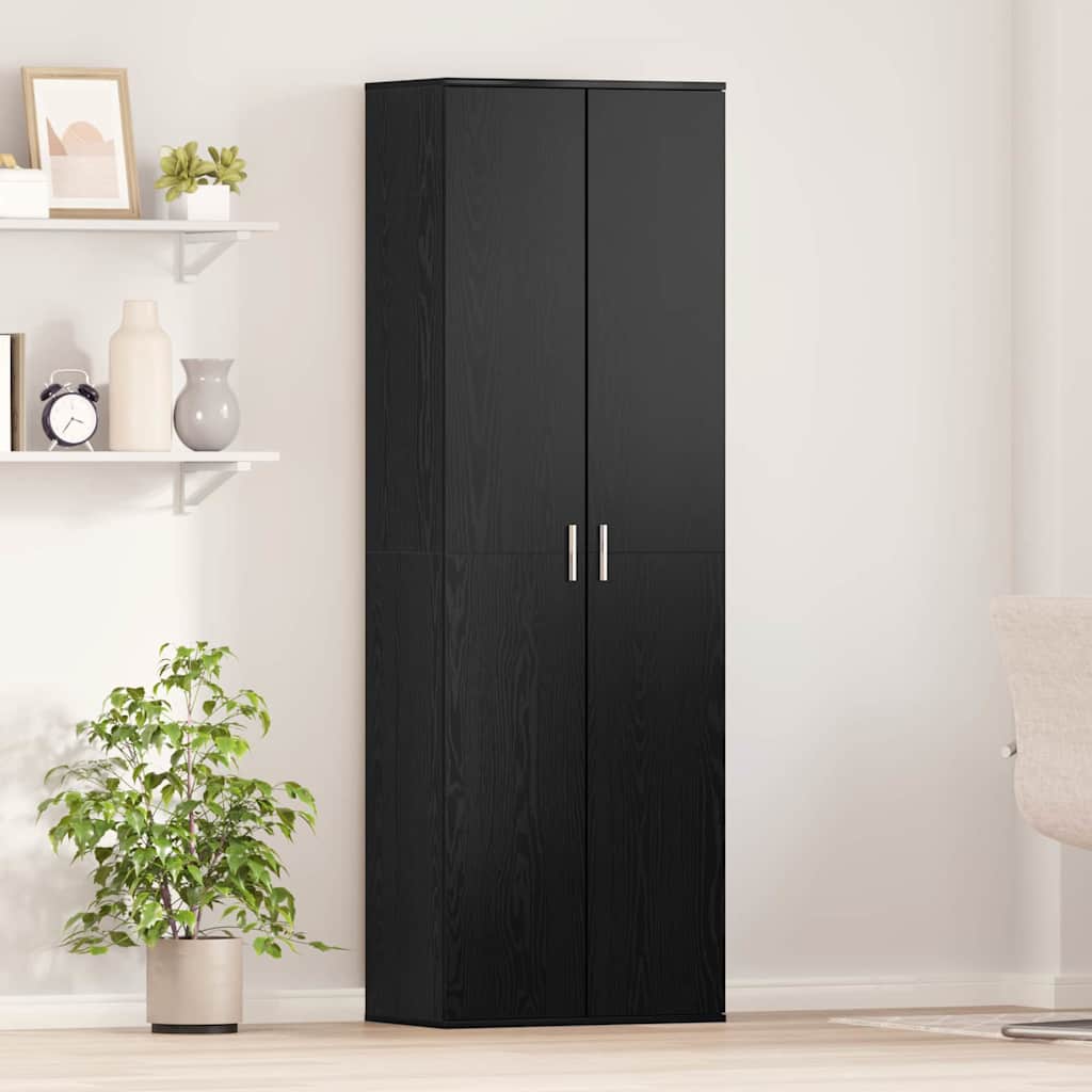 Visoka komoda Crni hrast 60 x 35 x 180 cm Konstruirano drvo