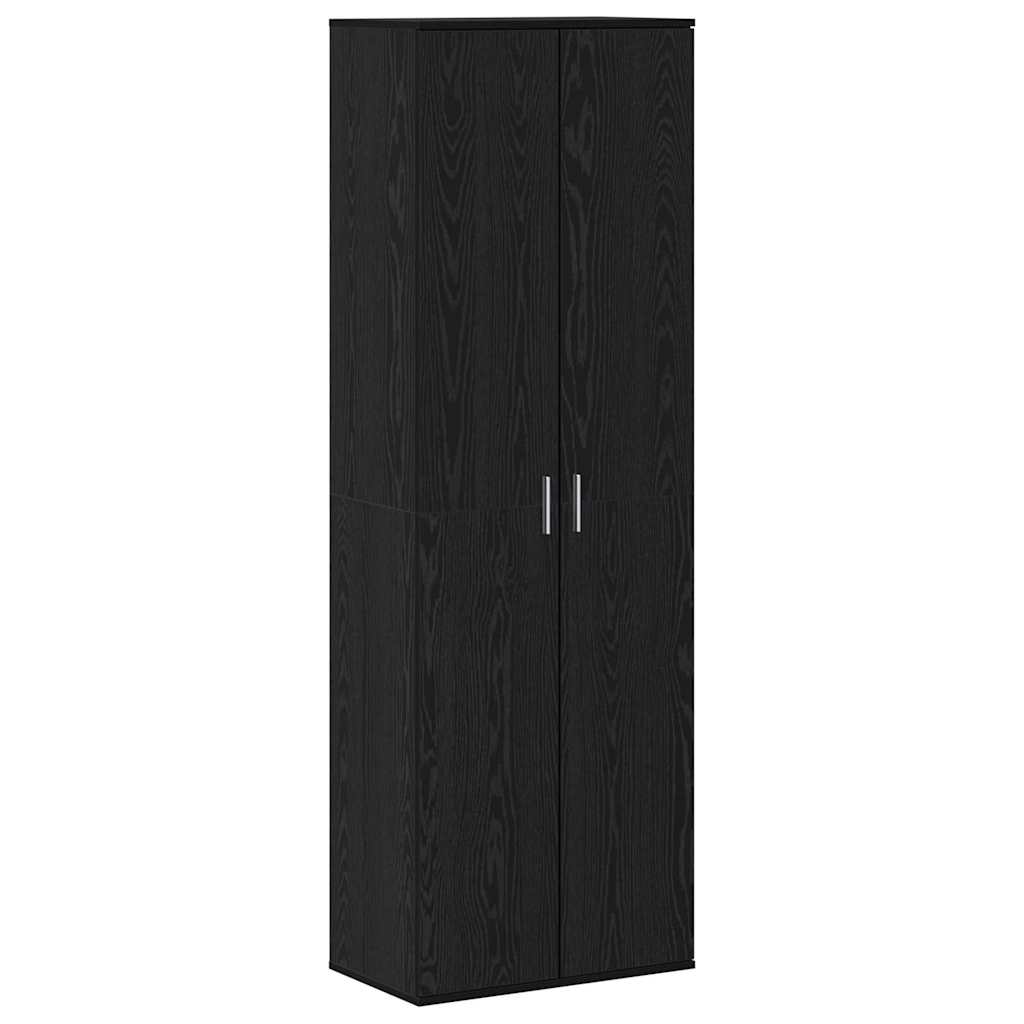Visoka komoda Crni hrast 60 x 35 x 180 cm Konstruirano drvo