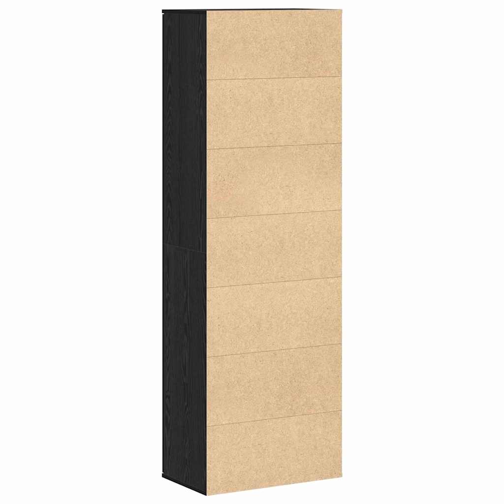 Visoka komoda Crni hrast 60 x 35 x 180 cm Konstruirano drvo