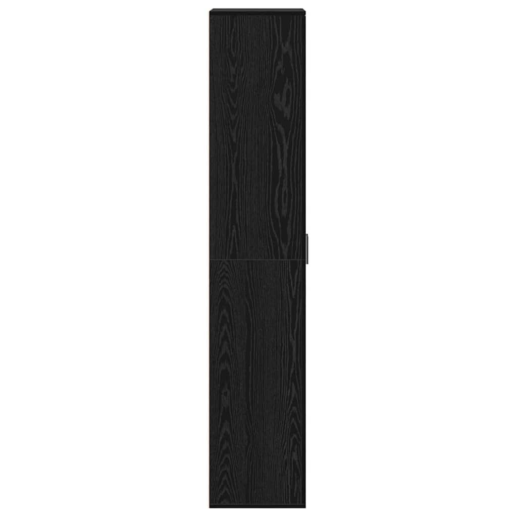 Visoka komoda Crni hrast 60 x 35 x 180 cm Konstruirano drvo
