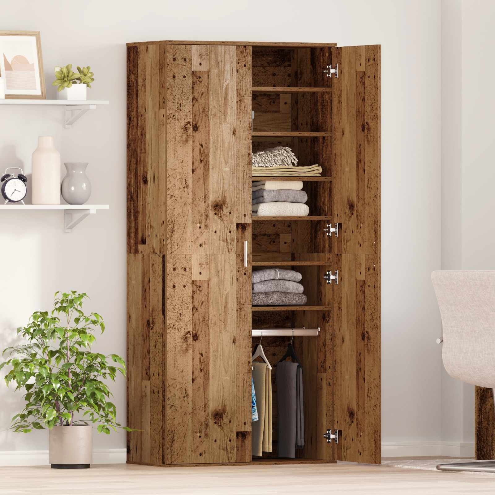 Highboard Staro drvo 80 x 39 x 178 cm Konstruirano drvo