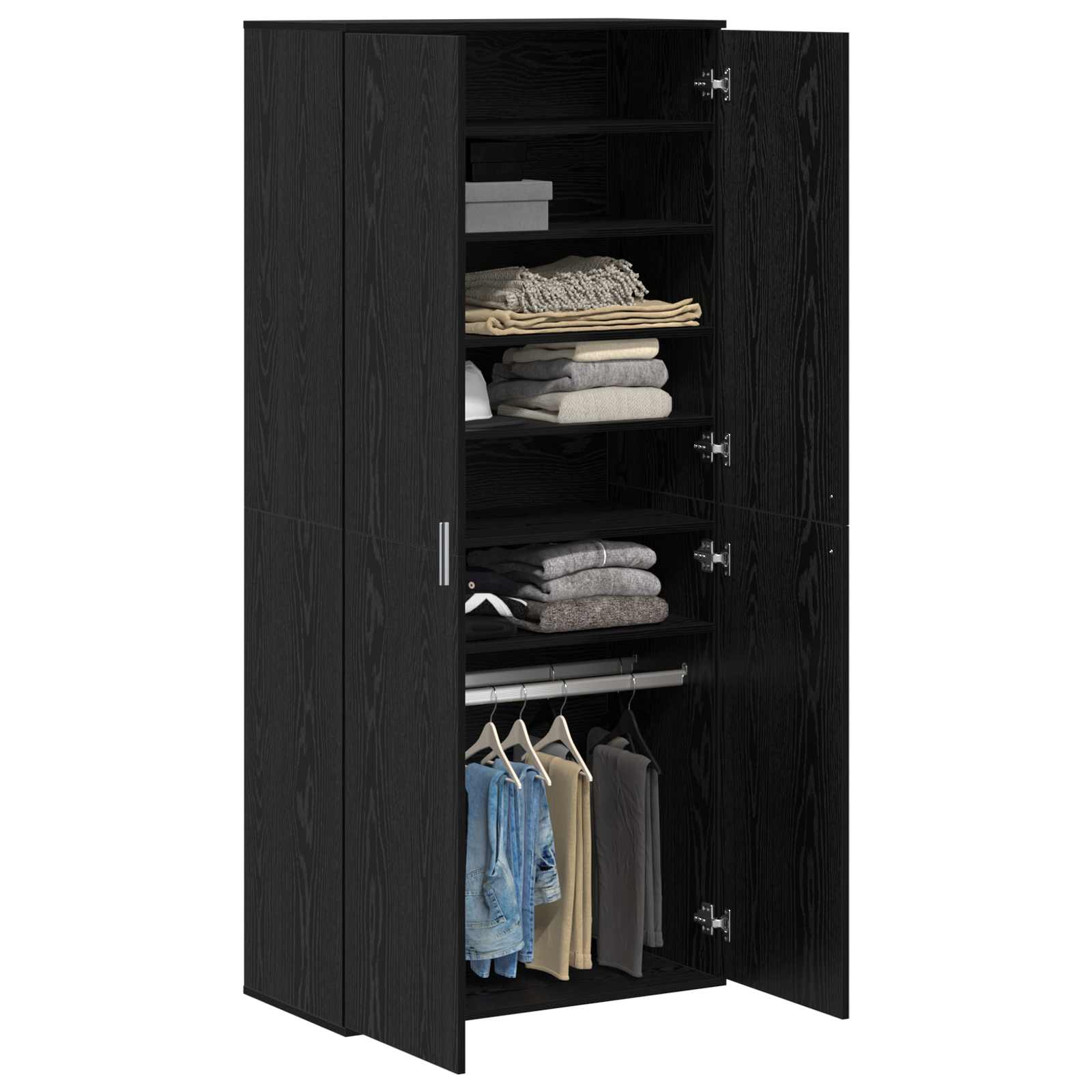Highboard Crni hrast 80 x 39 x 178 cm Konstruirano drvo
