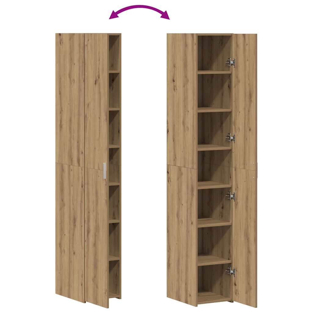 Highboard 2 pcs Umjetnički hrast 30 x 42,5 x 185 cm
