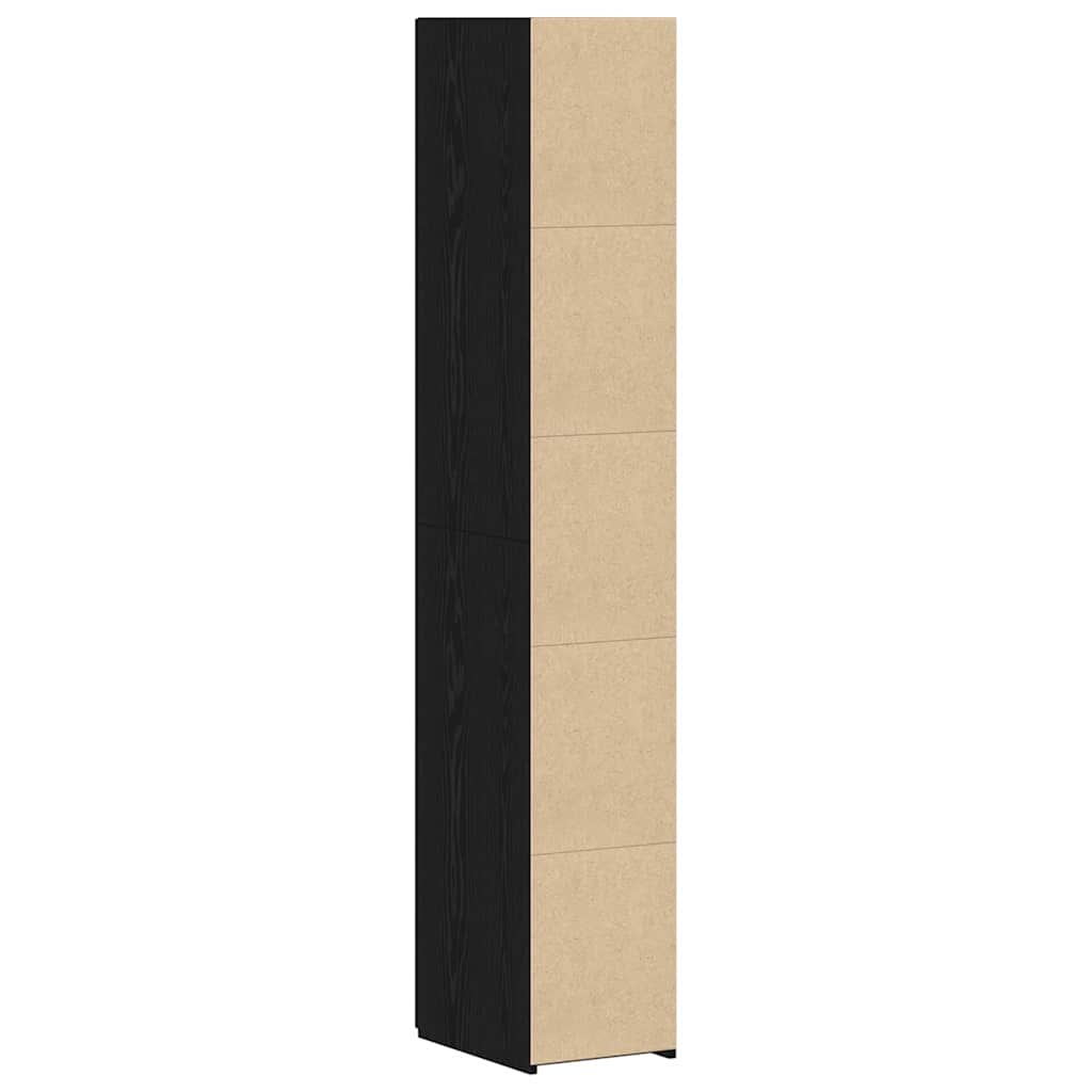 Highboard 2 pcs Crni hrast 30 x 42,5 x 185 cm