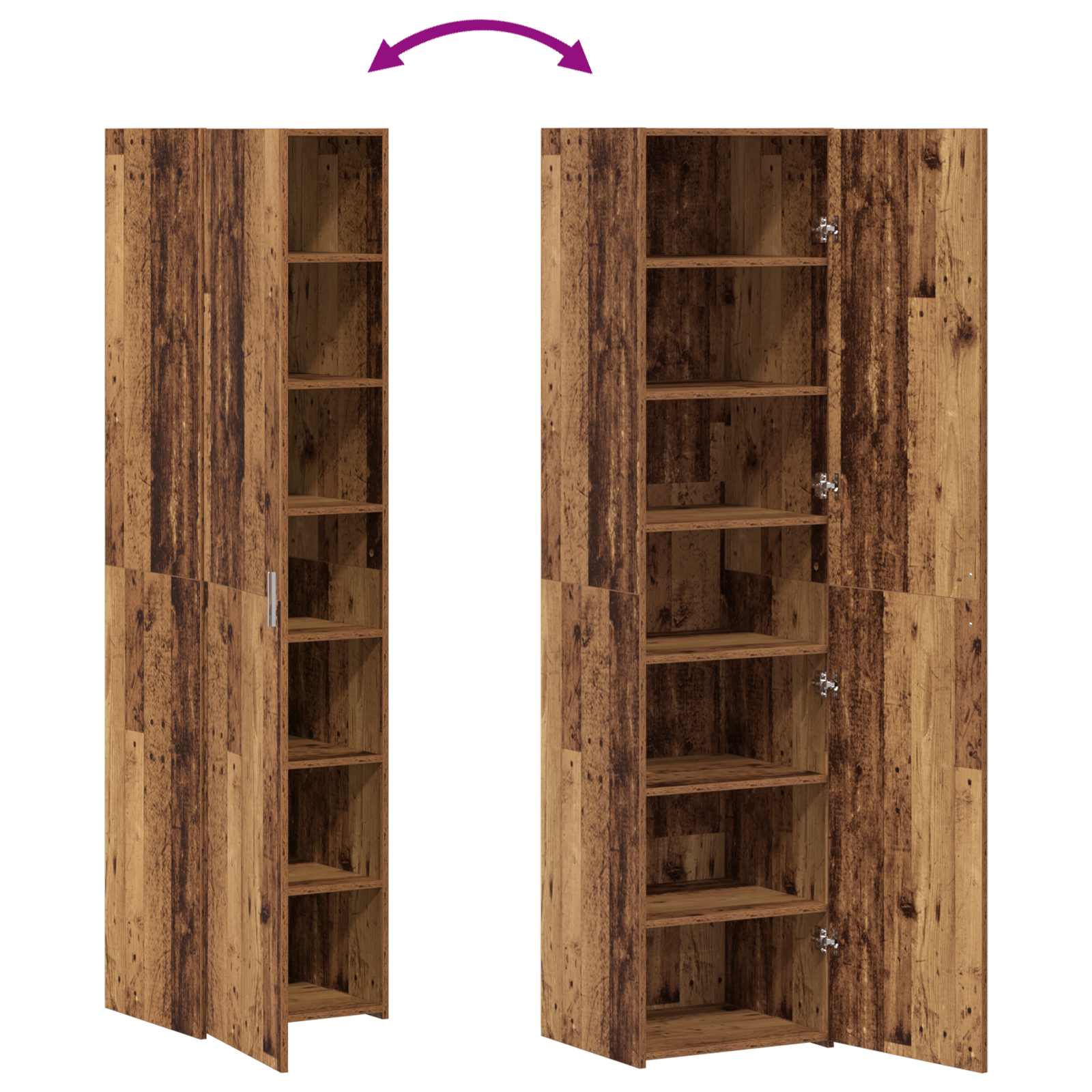 Highboard Staro drvo 45 x 42,5 x 185 cm