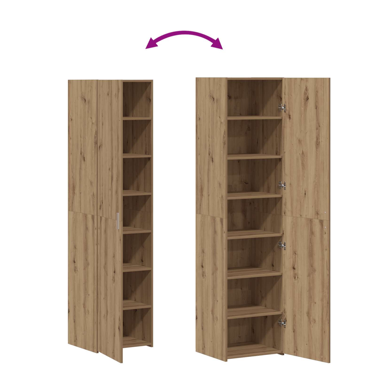 Highboard Umjetnički hrast 45 x 42,5 x 185 cm