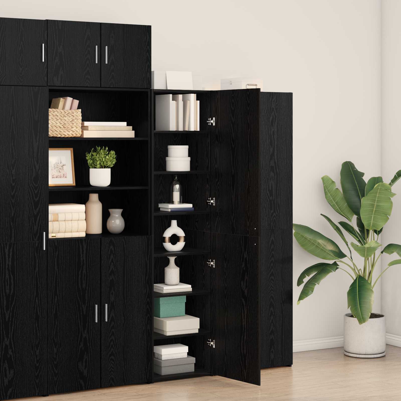 Highboard Crni hrast 45 x 42,5 x 185 cm