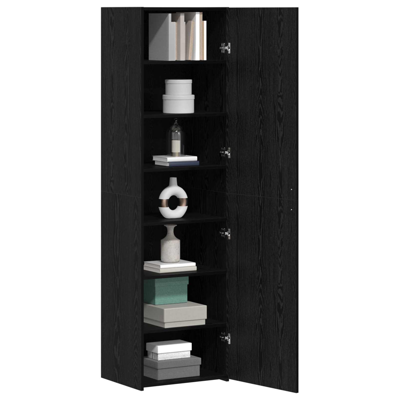 Highboard 2 pcs Crni hrast 50 x 42,5 x 185 cm