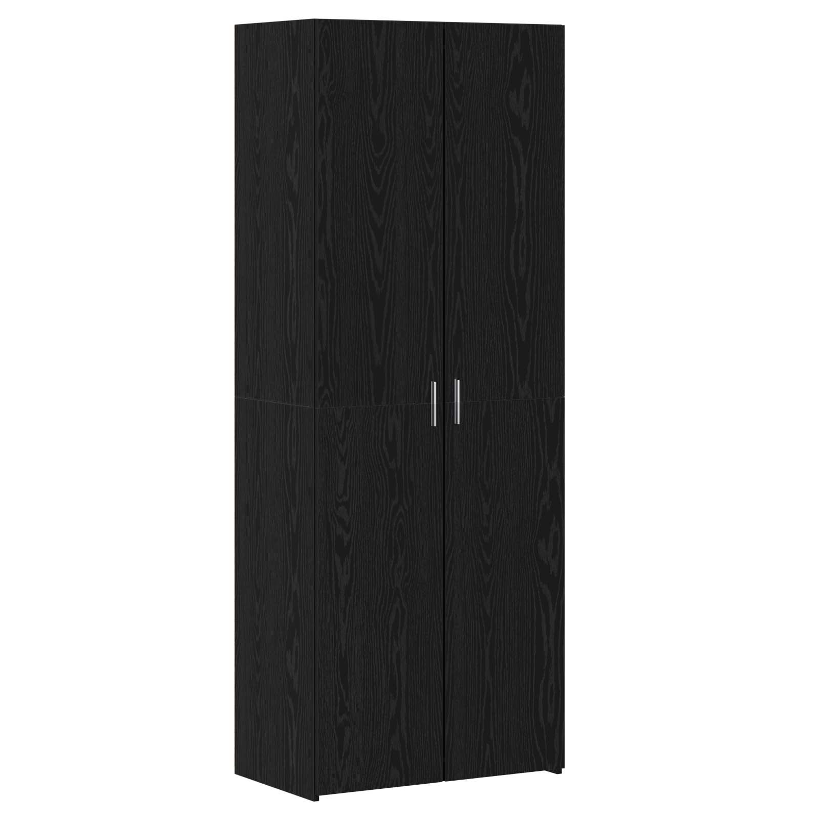 Highboard 2 pcs Crni hrast 70 x 42,5 x 185 cm