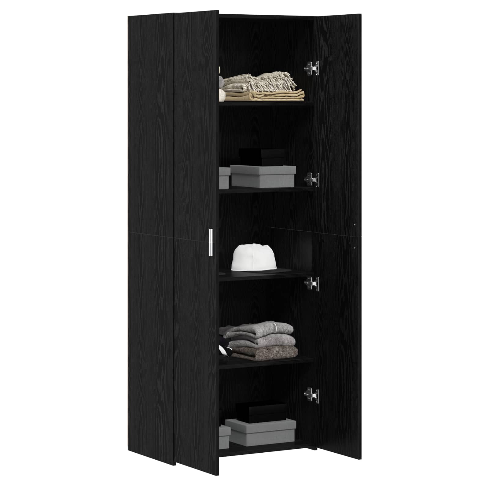 Highboard Crni hrast 70 x 42,5 x 185 cm