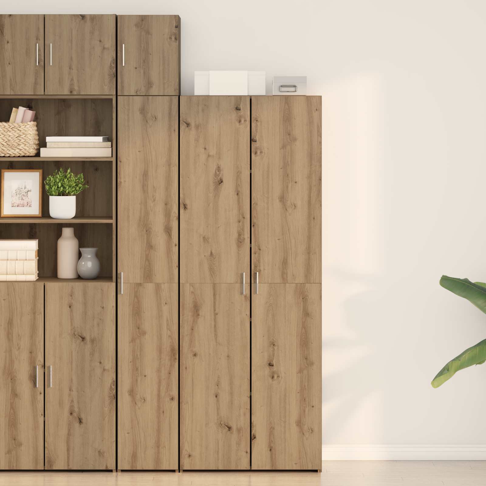 Highboard 2 pcs Umjetnički hrast 70 x 42,5 x 185 cm